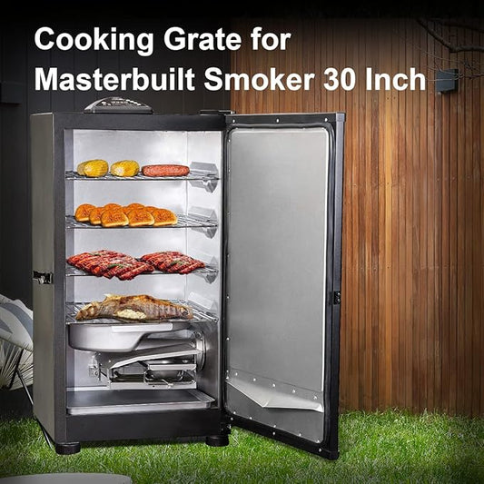 Cooking Grate Replacement for Masterbuilt Electric Smoker Racks 30 Inch, 14.6" x 12.2" 3 Pack Stainless Steel Grids Compatible with Masterbuilt Smoker Grates Parts