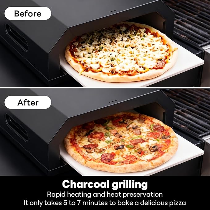 Outdoor pizza oven, a convenient pizza oven with a handle for grilling, suitable for use in courtyards and gatherings (pizza)