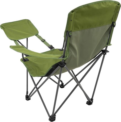 ALPS Mountaineering Escape Lounge Camping Chairs for Adults with Footrest and Adjustable Armrests, Sturdy Steel Frame, Compact Foldable Design, and Carry Bag