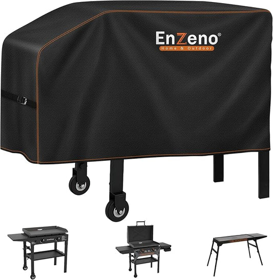 Enzeno Grill Cover for Blackstone 22”and 28”Single Shelf Griddle Cover，Griddle Accessories Grill Cover for Outdoor Grill Waterproof and Windproof 44x22x25inch Black