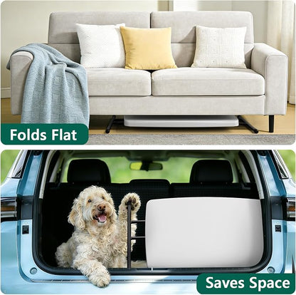 30in Folding Table, Portable Picnic Table with Adjustable Height, Foldable TV Tray Table & Laptop Desk for Small Spaces, Patio, Camping, BBQ, No Assembly Needed, White