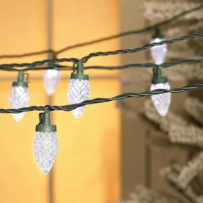 TW SHINE C9 Christmas Lights, 100 LED 66 FT Christmas String Lights Outdoor with 8 Modes Timer Waterproof Connectable for Indoor Yard Xmas Tree House Decorations (White)
