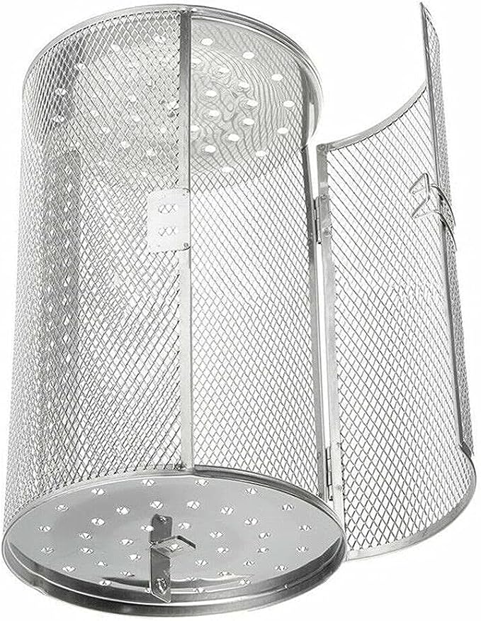 12x23cm Stainless Steel Rotisserie Grill Roaster Drum Dried Baking Coffee Bean Nut Oven Basket BBQ Grill Cage Kit