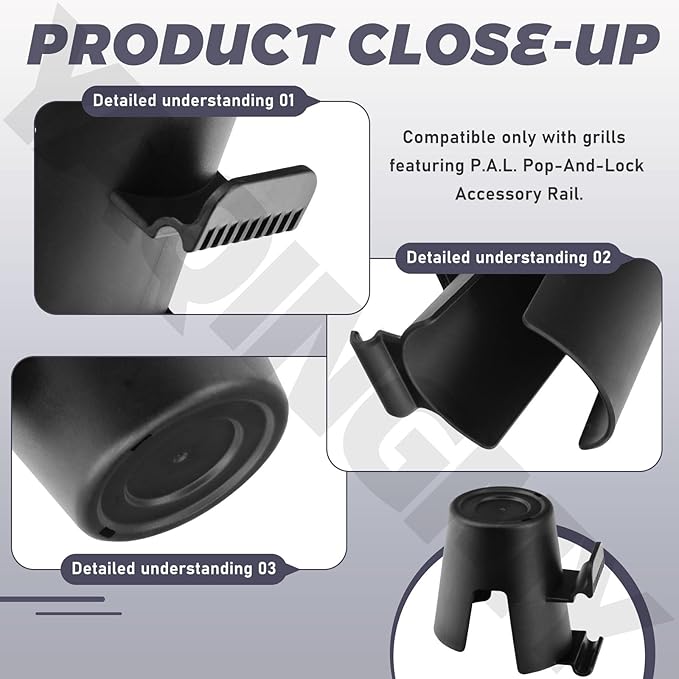 BAC707 Cup Holder Grill Accessory Compatible with Any Tra-Eger P-A L Grill, Fits Standard Plastic Cups and 12oz Cans and Bottles