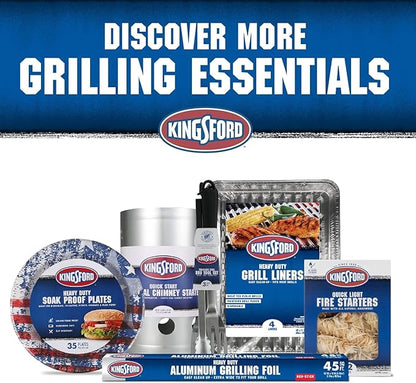 Kingsford Heavy Duty Aluminum Grilling Foil Liners, Disposable Grill Grate Covers for Grilling, Cooking, and Steaming, Helps Keep Grill Grates Clean, 14.75 x 9 in, 4 Count - 12 Pack