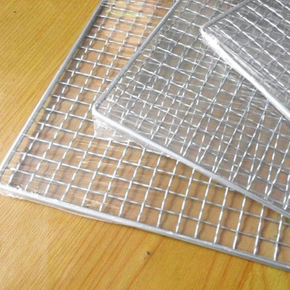 Stainless Steel Mesh BBQ Grill Grate Grid Wire Rack Cooking Replacement Net, Reusable Non-Stick BBQ Rack Cross Wire Grill Mat for Home Party Camping Barbecue Outdoor Picnic(Size:30x45cm)