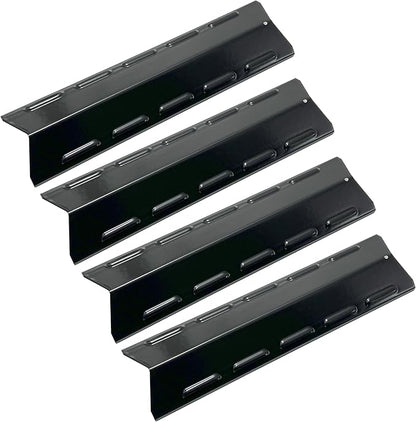 Kit DP163 (4-pack) Porcelain Steel Heat Plates Shield Tent for Charbroil 640-01303702-3, Kenmore 146.16132110, 146.16222012, 146.16133110, 146.16197210, 146.16198210, 146.16222010