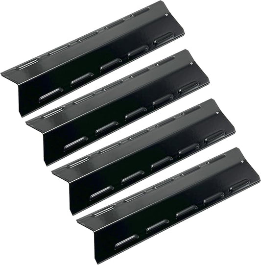 Kit DP163 (4-pack) Porcelain Steel Heat Plates Shield Tent for Charbroil 640-01303702-3, Kenmore 146.16132110, 146.16222012, 146.16133110, 146.16197210, 146.16198210, 146.16222010