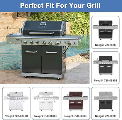 Replacement Parts for Nexgrill 720-0896B 720-0896 720-0898 Deluxe 6 Burner Gas Grill Models, Flame Tamers and Grill Grates Replacement for Nexgrill 6 Burner 720-0896B Grill