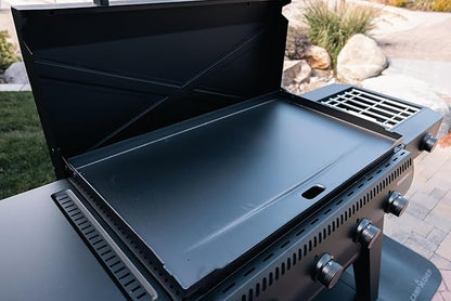 Camp Chef Gridiron Pro- 36" Outdoor Griddle Grill with Side Burner, Flamethrower Ignition & Hinged Lid - Premium 36" Flat Top Grill for Outdoor Cooking