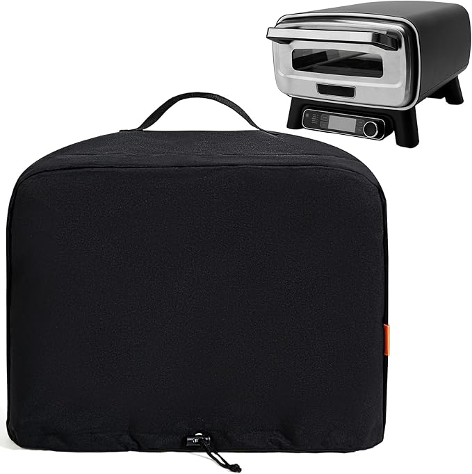 Waterproof Cover for Ninja Pizza Oven MO201, UV Resistant, Windproof Accessories for Ninja Artisan Outdoor Pizza Oven, Power Cord Storage Pocket, Adjustable Drawstrings and Elastic Bands (Cover Only)