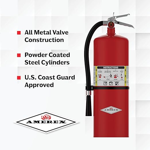 Amerex A411 ABC Dry Chemical Fire Extinguisher with Aluminum Valve, 20 lb.