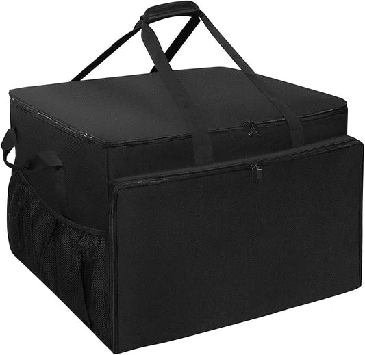 Grill Carry Bag Compatible with Ninja OG951 OG850 Woodfire Pro XL Outdoor Grill & Smoker, Heavy Duty Water Resistant Outdoor BBQ Grill Bag, with Multi-pockets and Padded Handle