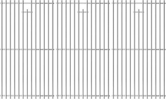 BBQ-PLUS 97888 Grill Grates Replacement Parts for Monument 24633 24367 41847NG 35633 35633R 35633G 35633B 13892 17842 D405 D425, Stainless Steel Cooking Grids for Monument 4-Burner Gas Grills, 3 Pack