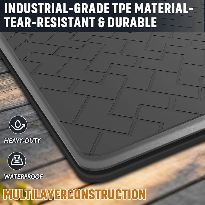66" x 49" Heavy Duty Grill Mat for Outdoor Grill, BBQ Mats & Under Grill Mat for Patio Deck Protection, Waterproof, Oil-Resistant, Easy-to-Clean Floor Protector