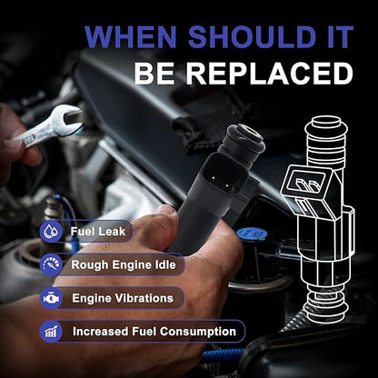 HiSport FJ463 6PCS Fuel Injectors Compatible with Ford Ranger 2002-2008 V6 3.0L,Mazda B3000 2002-2007 V6 3.0L Replace 4L5Z9F593A FJ463 8001470N
