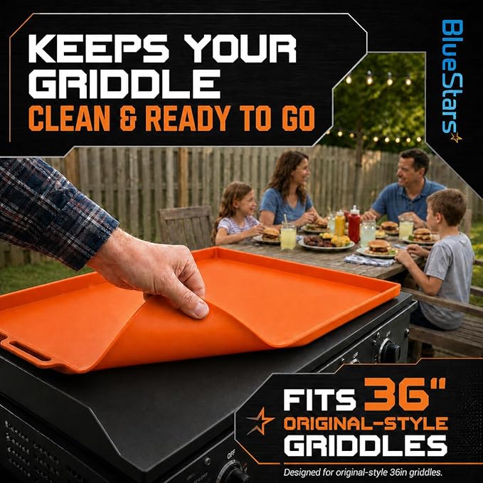 [Upgraded EasyGrip] 36" Silicone Griddle Cover Mat for Blackstone 36" Inch Grill | EasyGrip, Heavy-Duty Food-Grade Protection, Rust-Free, Blackstone Griddle Accessories, Fathers Gifts for Men
