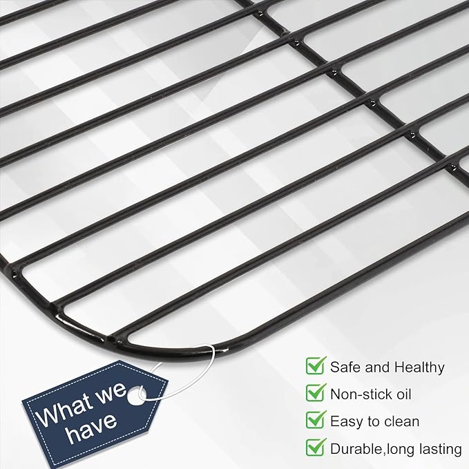 Criditpid Grill Replacement Parts for Expert Grill XG10-101-002-02 3 Burner Gas Grill, Cooking Grate & Stainless Steel Heat Plate Shields Kit for Expert Grill GBC1716W GBC2016W GBC2016WRS Grill Parts.