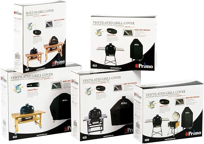 Primo Grill Cover for Built-in Applications fits All Primo Ceramic Oval Grills.