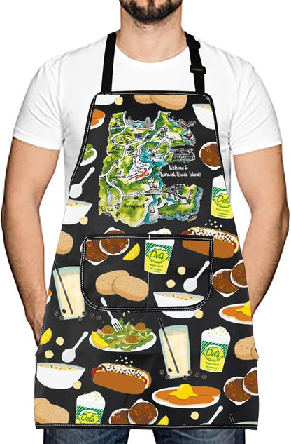 Rhode Island Kitchen Apron Ocean State Vacation Lover Travel Reusable Apron Graduation Gift for Her