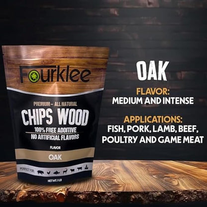 Wood Chips for Smoker- Apple Wood Chips for Smoker- Hickory Wood Chips for Smoker- Smoking Chips- Wood Chips- 6Pack 1lb Each.