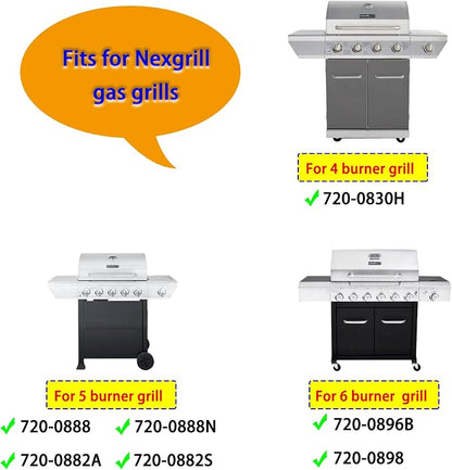 Parts DG262 Grill Burner 14 7/8", Heat Plates 14.6" x 4.2", Igniter Kit fits for Nexgrill 720-0830H,720-0888N/S,720-0783E,720-0830X, for Home Depot Nexgrill 4 Burner 720-0830H