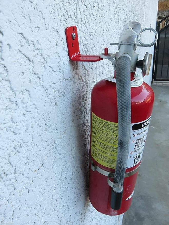 Universal Fire Extinguisher Bracket, Fire Extinguisher Mounts & Brackets (L Hook - 2 Pack)
