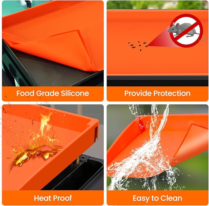 TAOMAND 36" Blackstone Silicone Griddle Cover and Blackstone Griddle Accessories | Comprehensive Protection | Thick & Durable | Reusable & Premium Food-Grade Silicone Grill Mat | from Dirt & Rust