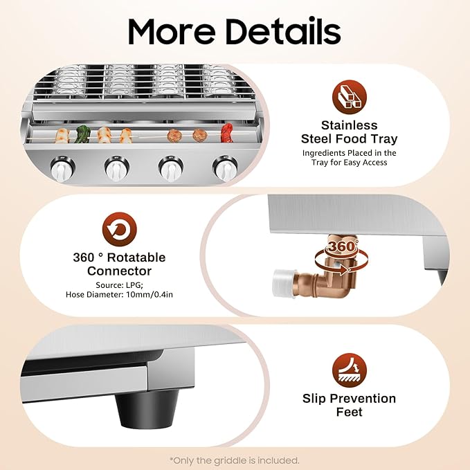 Propane Infrared Steak Grill, Portable LPG Gas Grill Outdoor Camping Gas Grill with Independent Ignition Design and Steel Grilling Mesh for for Camping Picnic