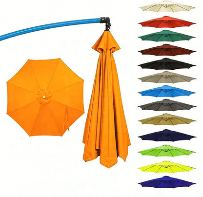 11FT Cantilever Patio Umbrella Replacement Canopy, 8 Ribs 64"-66", Upgraded 600D 220GSM Heavy-Duty Fabric, Waterproof & UV Resistant (Canopy Only)