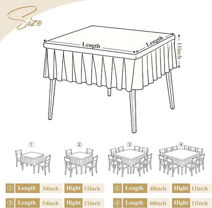PARTISKY Hunter Green Spandex Square Tablecloths 48x48 Inch, Wrinkle Free Fitted Card Table Cloth Stretch Square Table Cover for Kitchen Dinner, Holiday Party, Wedding Banquet, Display Trade Show