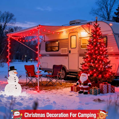 JMEXSUSS 400 LED Red Halloween Lights Outdoor Plug in | 132ft Halloween String Lights with Remote, 8 Modes Red Christmas Lights for Tree Garden House Xmas Halloween Decorations