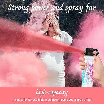 Large Gender Reveal Fire Extinguisher: 2 Packs Gender Reveal Ideas Only for Baby Girl with 100% Biodegragable for Gender Reveal Decorations - 20+ Feet (Pink)