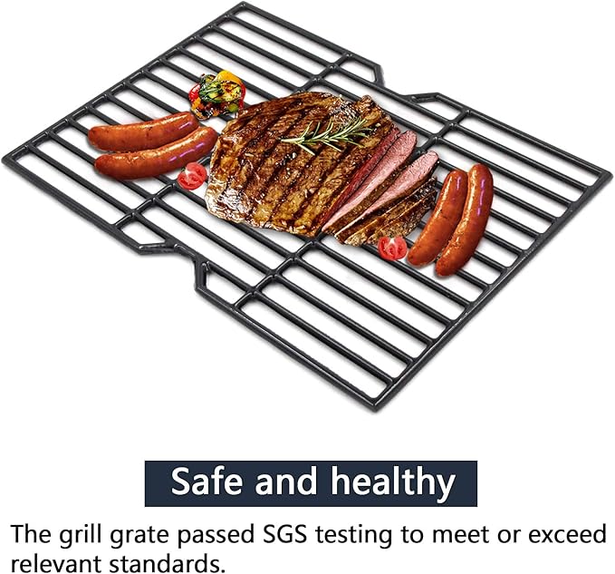 Hongso Porcelain Coated Cast Iron Cooking Grates Replacement Parts for Grill Master 720-0737 720-0670E, Master Forge GD4215S, Grill Chef GC616 GC716, Nexgrill 720-0737, Savor Pro GD4210S Gas Models