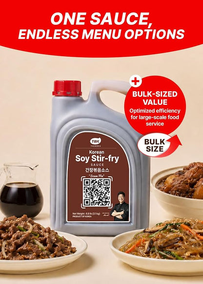 TBK THEBORN K-Teriyaki, Korean Soy Stir-Fry Sauce, Soy Garlic Flavor 3.1kg | Sweet and savory soy garlic cooking sauce for stir-frying beef, chicken, pork, noodles and vegetables
