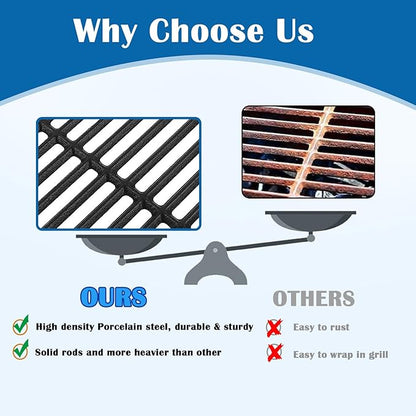 Grill Grates for Nexgrill 720-0925P 720-0925 720-0340 720-0925PG 720-0718A 730-0830MB Replacement Parts 4-Burner, Charbroil 463365021 463352521 463351021 463351221, Thermos 461252605 Gas Grill Parts