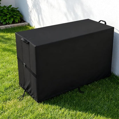 Outdoor Storage Box Cover，Waterproof Resin Storage Bin Cover Deck Box Covers-46.26"L x 18.7"W x 23.22"H