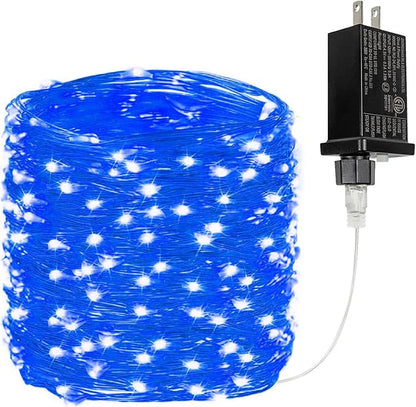 66FT 200 LED Fairy Lights Plug in, 8 Modes Twinkle Lights Blue | Waterproof String Lights Outdoor Indoor, Memory, Timer, Copper Wire, Christmas Lights for Bedroom Garden Party Holiday Decor