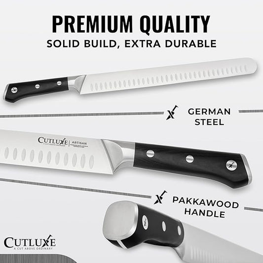 Cutluxe Butcher Knife Set – BBQ Brisket, Breaking & Boning Knife – Slicing Carving Knife Set for Meat Cutting, Ultra Sharp German Steel, Full Tang, Ergonomic Handles, Grilling Gifts for Men