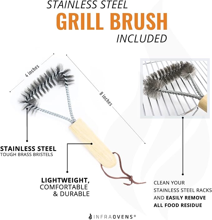Air Fryer Accessories Compatible with Cosori, Chefman, Philips, Dash, Emeril Lagasse, Bella, Comfee, Nuwave® + More, Air Fryer Rack, Cheat Sheet Guides, Liners and Cleaner Brush