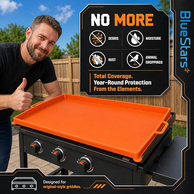 [Upgraded EasyGrip] 36" Silicone Griddle Cover Mat for Blackstone 36" Inch Grill | EasyGrip, Heavy-Duty Food-Grade Protection, Rust-Free, Blackstone Griddle Accessories, Fathers Gifts for Men