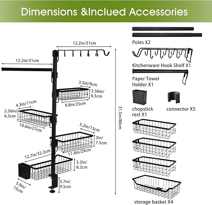Griddle Caddy for Blackstone Griddle Accessories - BBQ Organizer Rack with Adjustable Holder,10-in-1 Grill Caddy for Outdoor Grill, Camping, Kitchen, for Men & Dad | 10-in-1