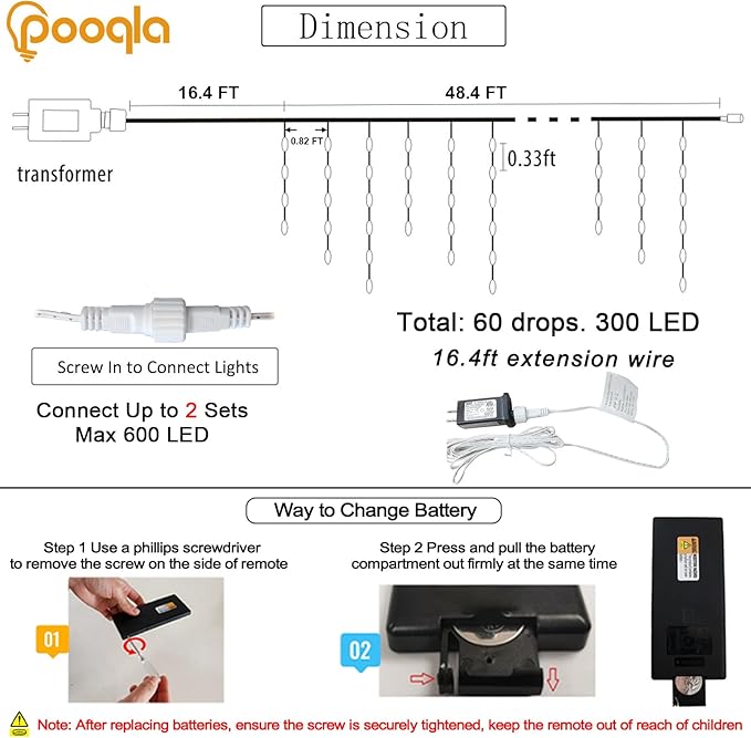 35 Colors Icicle Lights for Outside, 48FT Icicle Christmas Lights | Outdoor Roof Christmas Lights with Remote, Color Changing LED Hanging String Lights for Roof Window Halloween Decorations
