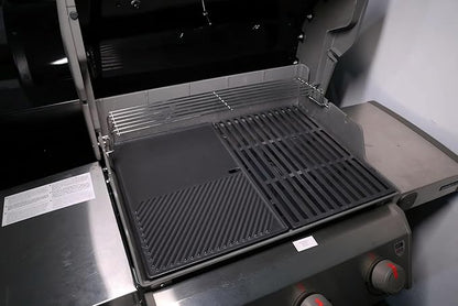 17.5'' Grill Griddle 7598 for Weber Spirit I II E310 320 330, S310 320 330, Spirit 700, Cast Iron Grill Plate for Genesis 1000-3500, Cooking Pan Replacement Part for Weber 7638 7639, 1 Pack