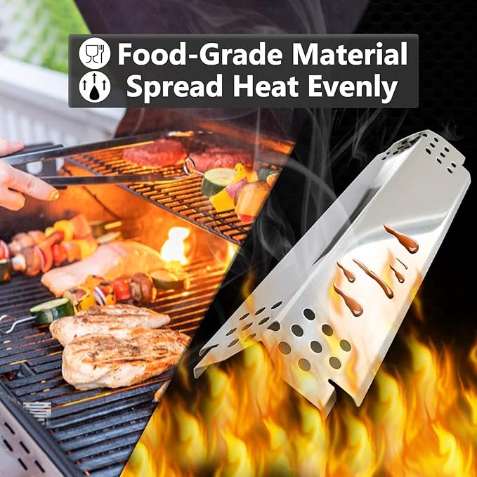 Criditpid Grill Replacement Parts for Nexgrill 5 Burner 720-0888, 720-0888N, 4 Burner 720-0783E, 720-0830H Nexgrill Parts, Grill Heat Shield Plates and Burner Tubes for Nexgrill Replacement Parts.