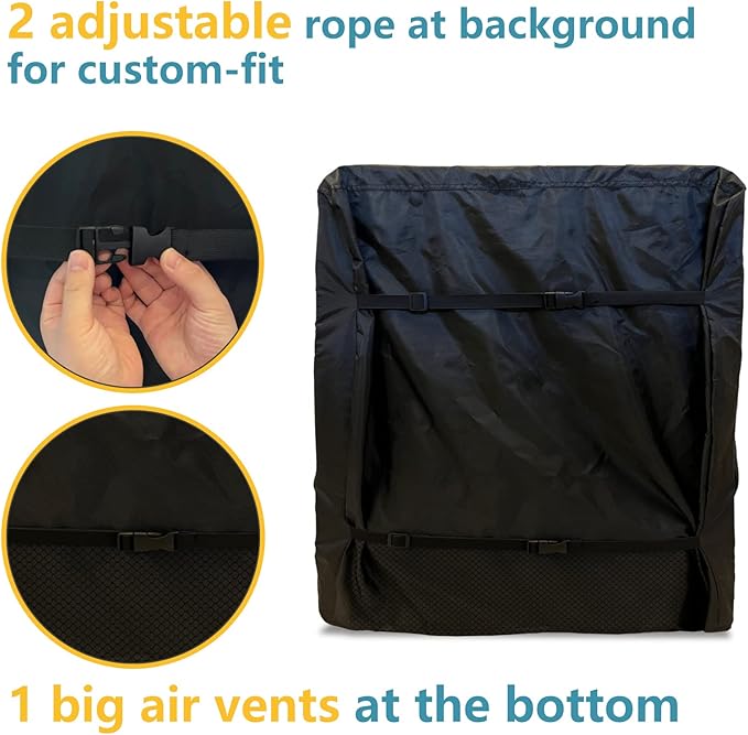 Bitubi Upright Freezers Cover,Outdoor Refrigerator Cover,– Waterproof, Dustproof, Sun-Proof, 20" W x 20" D x 21" H. Suitable for most 1.1 Cubic Compact Mini Freezer on market (Black)