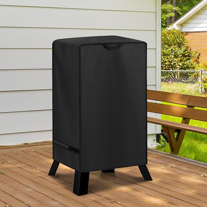 Unicook 30 Inch Electric Smoker Cover for Masterbuilt, Unique UV Resistant Waterproof Vinyl with Polyester Lining, Outdoor Digital Propane Vertical Smoker Cover, 19" W x 17" D x 33" H
