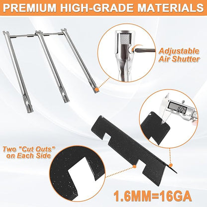 GS4 Spirit 2 Parts for Weber Spirit Grill Parts Spirit II/I 300 SER Replacement Accessories for Weber 67046 7636 69797 68843 3400302 Flavor Bar,67025 69787 Burner,7638 Grate&Crossover Tube 69899 67278