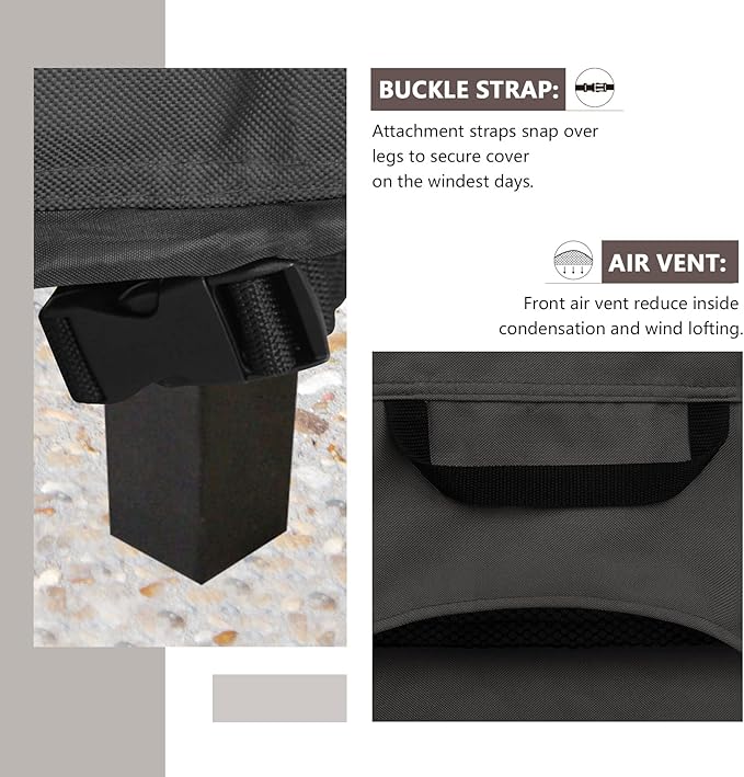 ULTCOVER Waterproof Vertical Electric Smoker Cover 40 inch for Most Square Gas Propane BBQ Smokers Size Upto 28W x 23D x 43H inch, Black