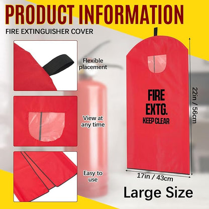 Amylove 2 Pcs Fire Extinguisher Cover 5-13 lb Heavy Duty Thickened Fire Protective Sleeve from Scuffs and Scratches Accessories 17" W x 22" L